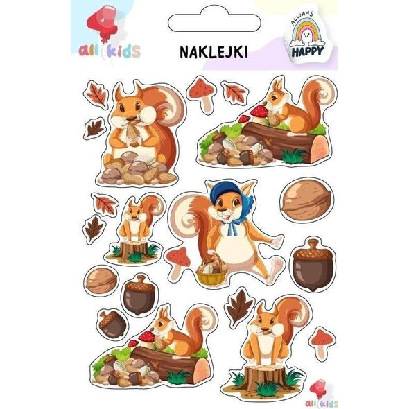 Naklejki dla dzieci Wiewiórki