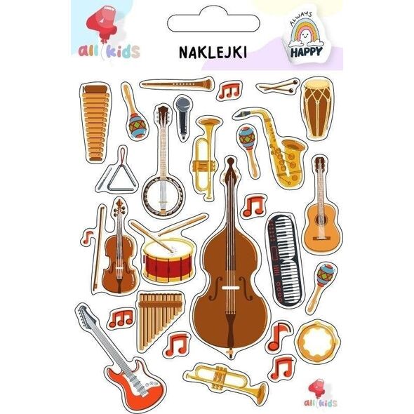 Naklejki dla dzieci Instrumenty muzyczne