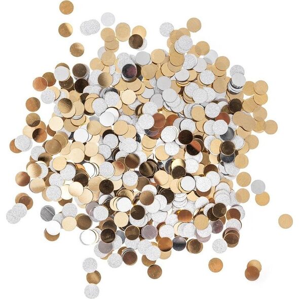 Confetti kółka srebrno-złote 20g