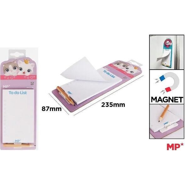 Notes magnetyczny na lodówkę z ołówkiem