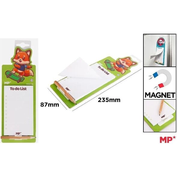 Notes magnetyczny na lodówkę z ołówkiem