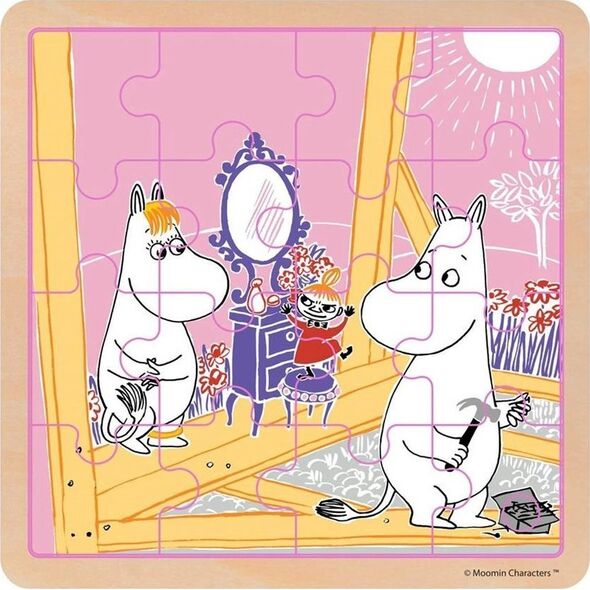 Puzzle 16 drewniane Muminki - Figle