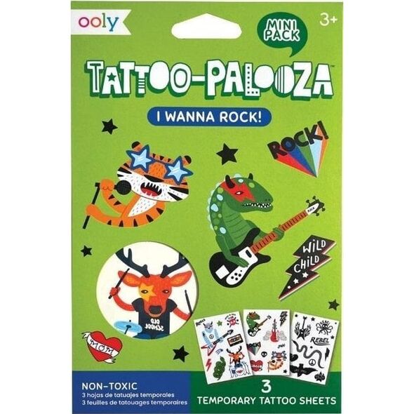 Tatuaże zmywalne mini Tattoo Palooza - Rock