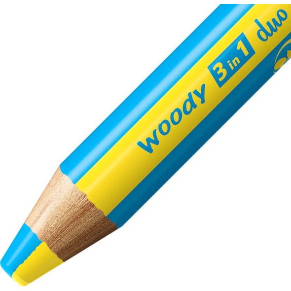 Kredki Woody 3w1 15szt z pojemnikiem