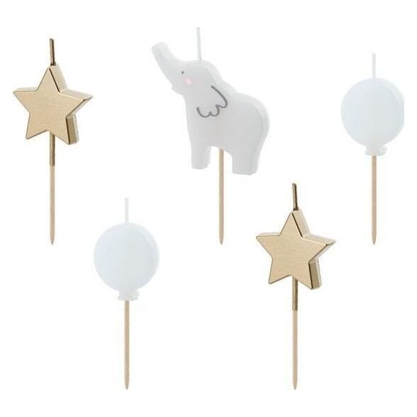 Świeczki urodzinowe Słonik 3-5cm 5szt