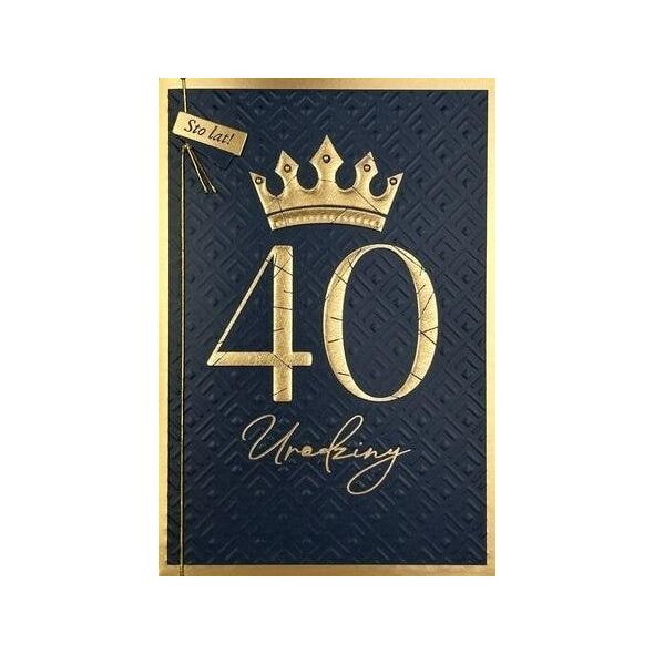 Karnet B6 Urodziny 40