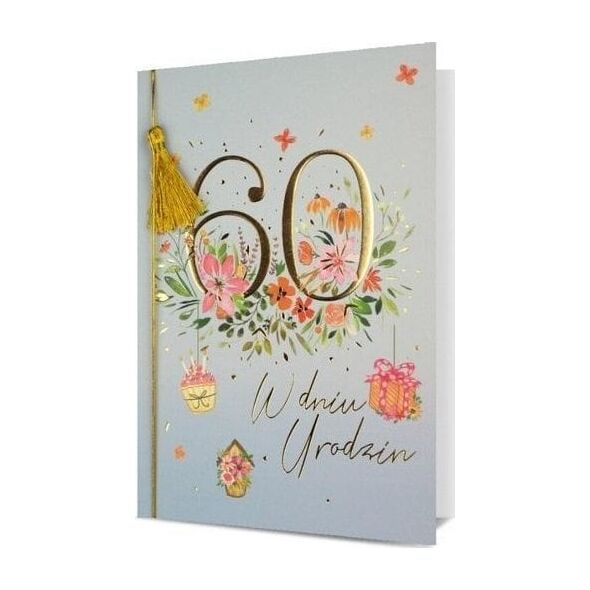 Karnet B6 Urodziny 60