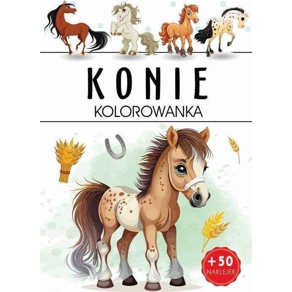 Kolorowanka. Konie