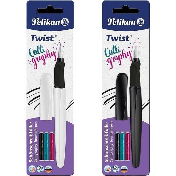 Pióro wieczne Twist do kaligrafii + 3 naboje mix