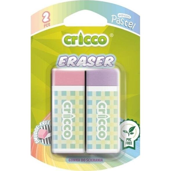 Gumka do ścierania pastel 2szt CRICCO