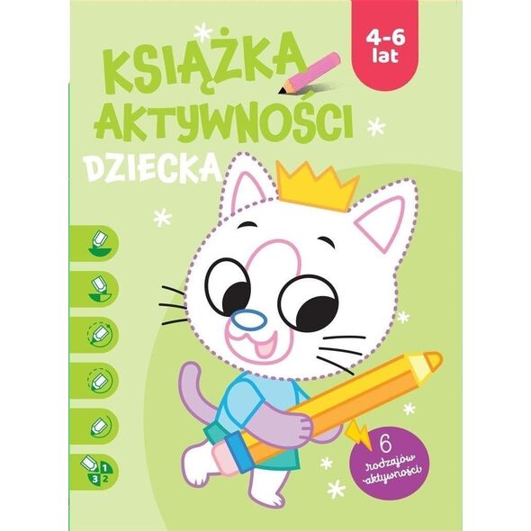 Książka aktywności dziecka 4-6 lat. Zielona