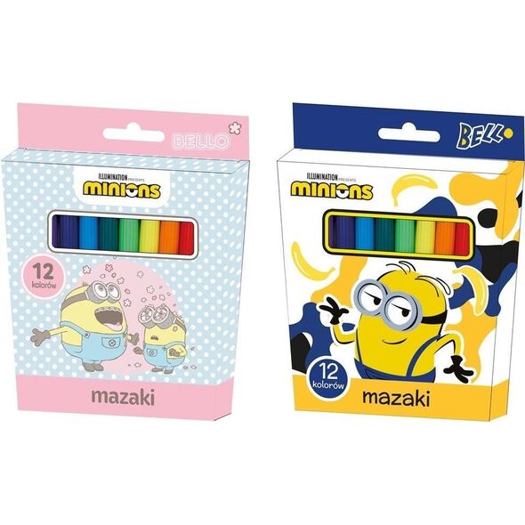 Mazaki 12 kolorów Minionki