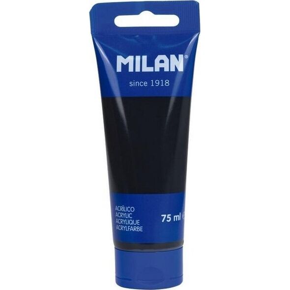Farba akrylowa w tubce 75ml odrzutowa czerń MILAN