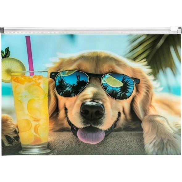 Koperta A4 PP z nadrukiem zip Chillout Dog
