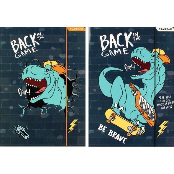 Teczka z gumką A4 Skate Dino