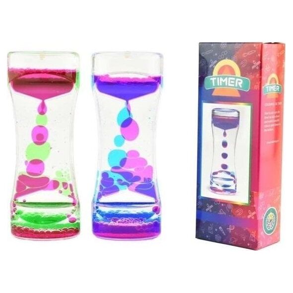 Dwukolorowy płynny timer sensoryczny - klepsydra