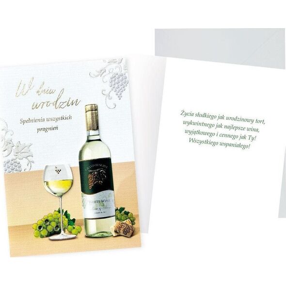 Karnet B6 Urodziny (wino)