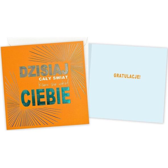 Karnet Gratulacje Świat kręci się wokół Ciebie