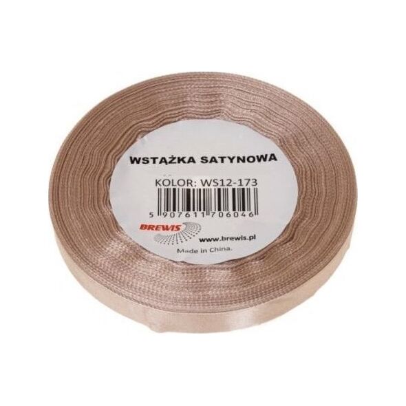 Wstążka satynowa migdałowa 12mm x 32m