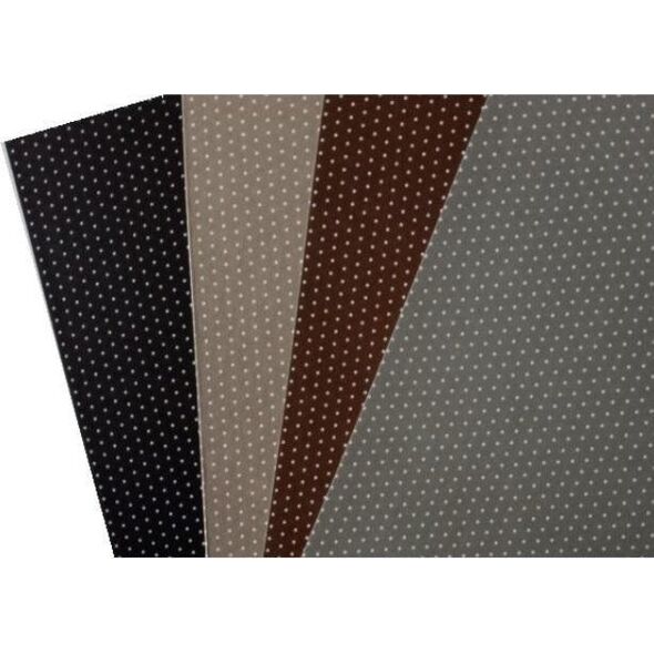 Karton obustronny kropki 300g 24x34cm 4 ark MIX