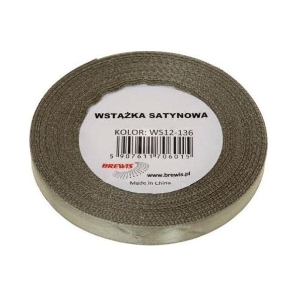 Wstążka satynowa khaki 12mm x 32m