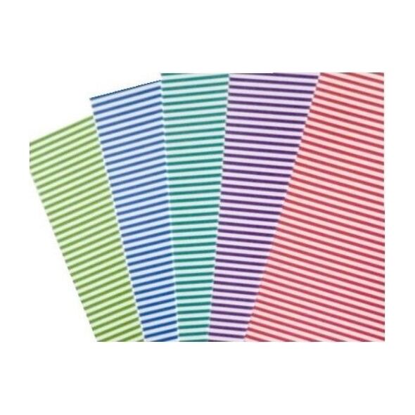 Karton obustronny paski 300g 24x34cm 5 ark MIX