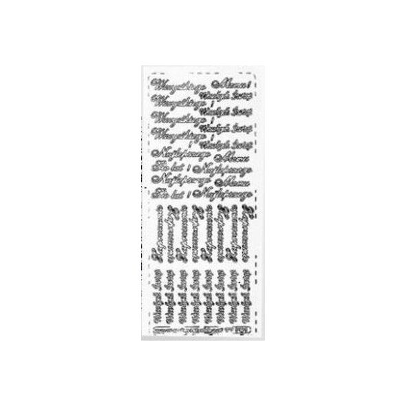 Stiker ażurowy z napisami polskimi10x23cm złoty