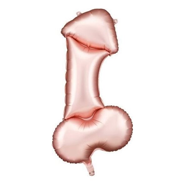 Balon foliowy Penis różowe złoto 55.5x112cm