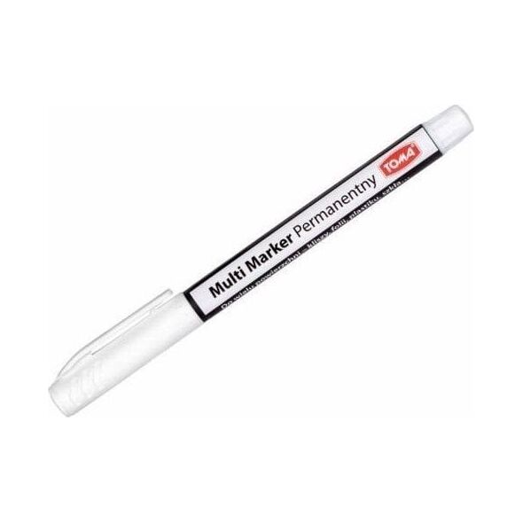 Multi Marker permanentny 1,5mm biały (20szt) TOMA