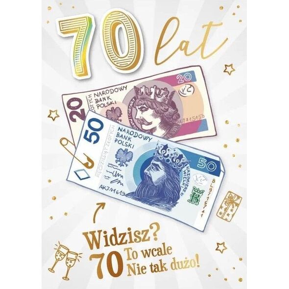 Karnet Urodziny 70