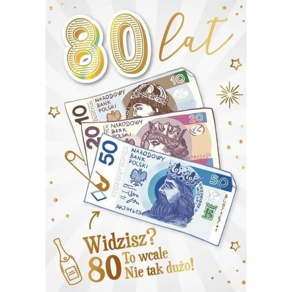 Karnet Urodziny 80