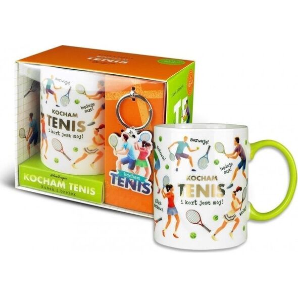 Zestaw kubek + brelok Kocham tenis