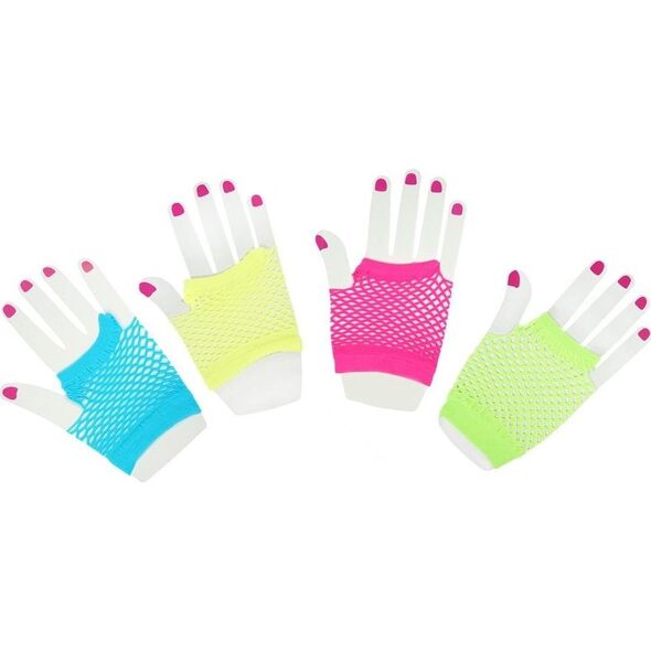 Rękawiczki siateczkowe neon 2szt MIX