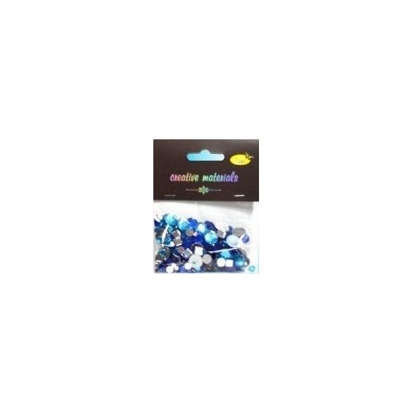 Elementy kryształkowe tonacja niebieska 4-12mm 25g