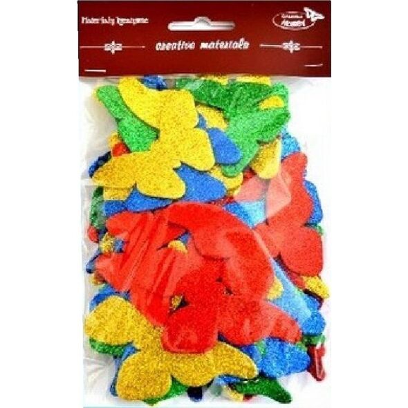 Motyle brokatowe 52szt