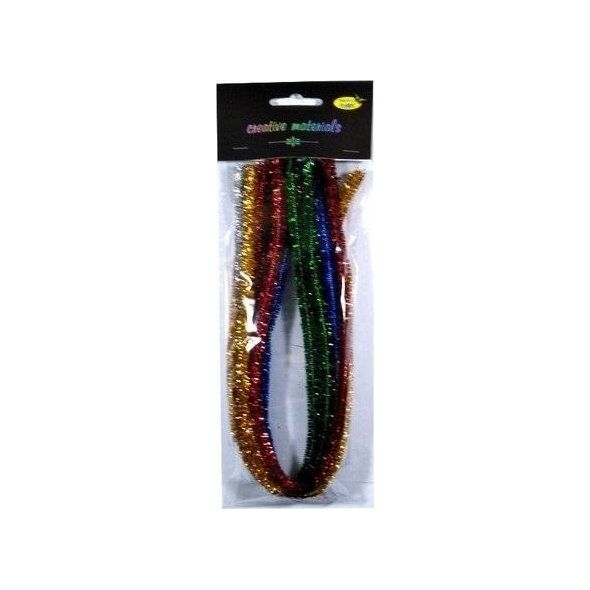 Druty chenille metallic 10szt