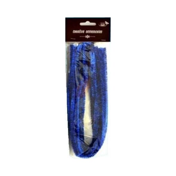 Druty chenille niebieskie 9mmx50cm 10szt
