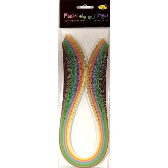 Paski do quillingu 3mmx50cm pastelowe 100szt