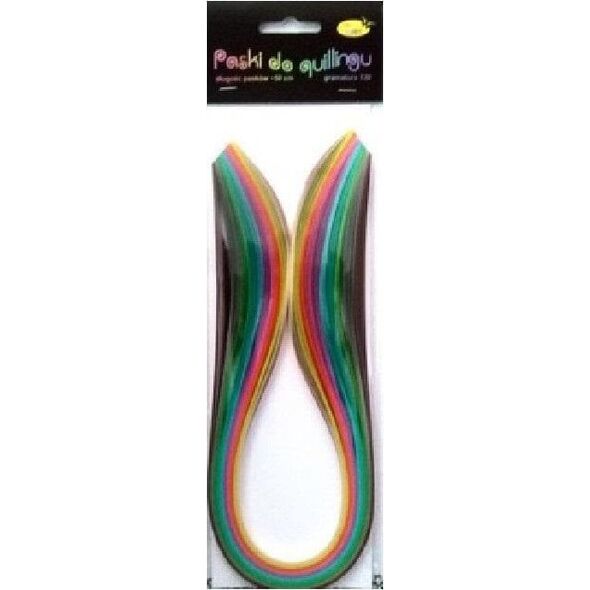 Paski do quillingu 5mmx50cm pastelowe 100szt