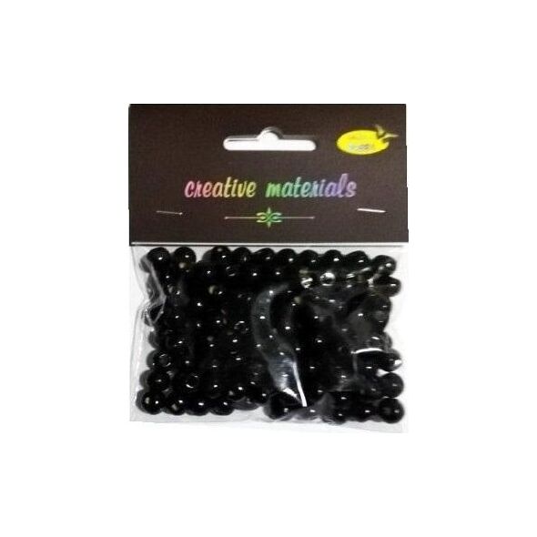 Koraliki drewniane czarne ok 26g ok150szt