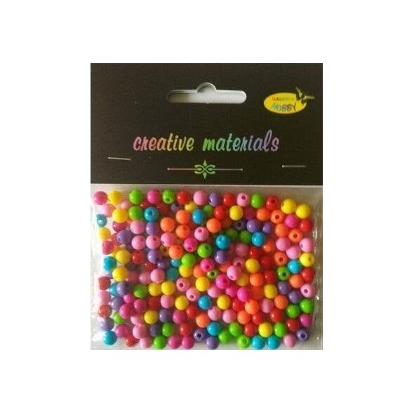 Koraliki okrągłe kolorowe 6mm ok 22g
