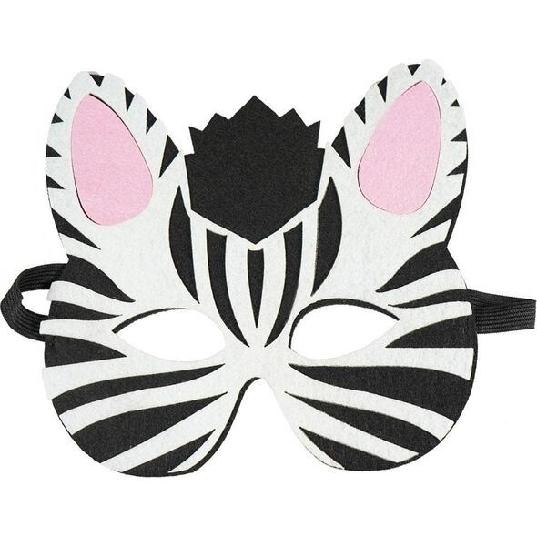 Filcowa maska zwierzątka - zebra
