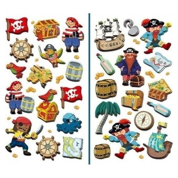 Naklejki 3D piraci MIX