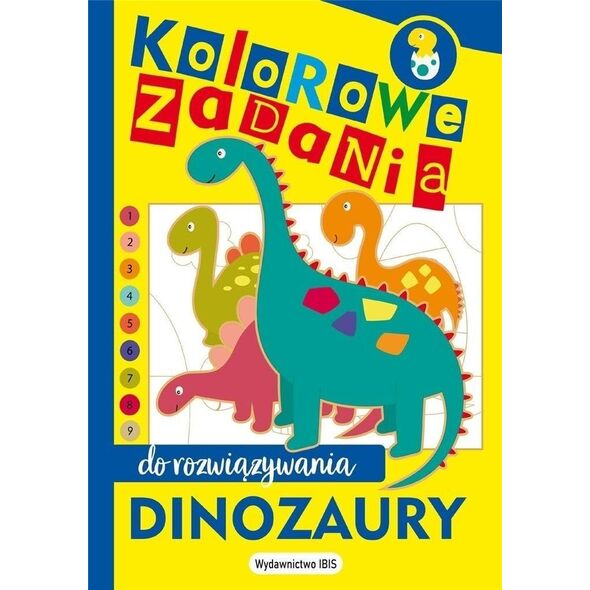 Kolorowe zadania do rozwiązywania. Dinozaury