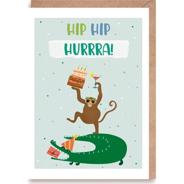 Kartka urodzinowa Hip-hip, hurrra!