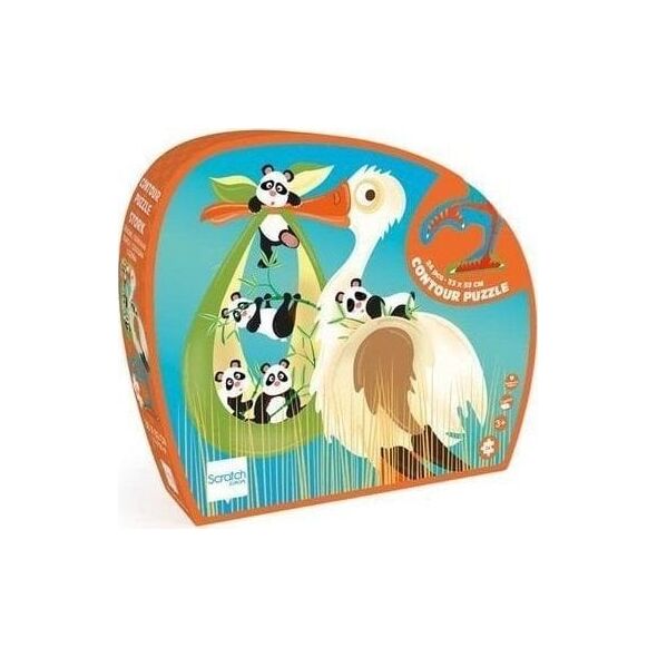 Puzzle 24 konturowe Bocian