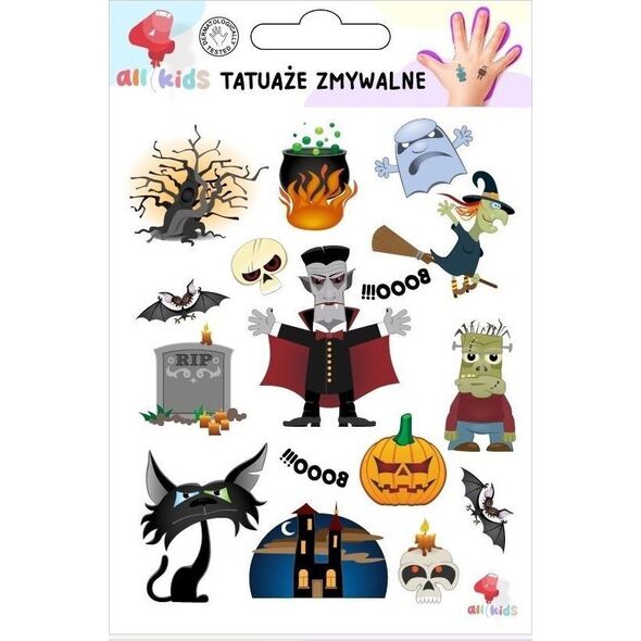 Tatuaże zmywalne dla dzieci Halloween 1