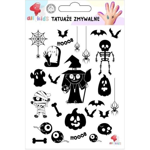 Tatuaże zmywalne dla dzieci Halloween 2
