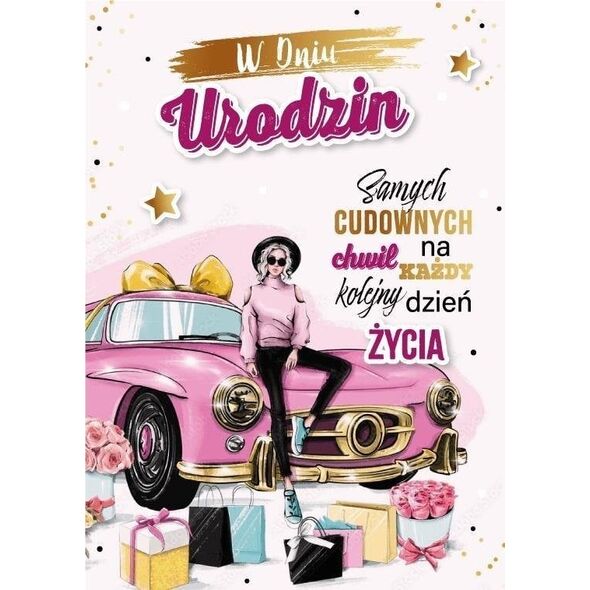 Karnet Urodziny dla niej