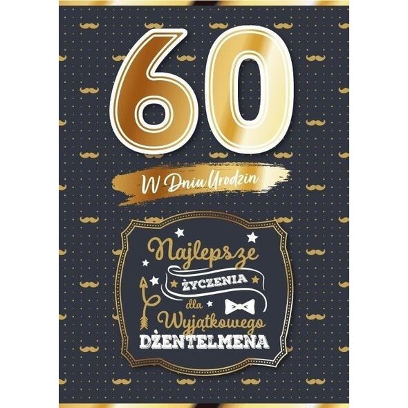Karnet Urodziny 60 dla niego